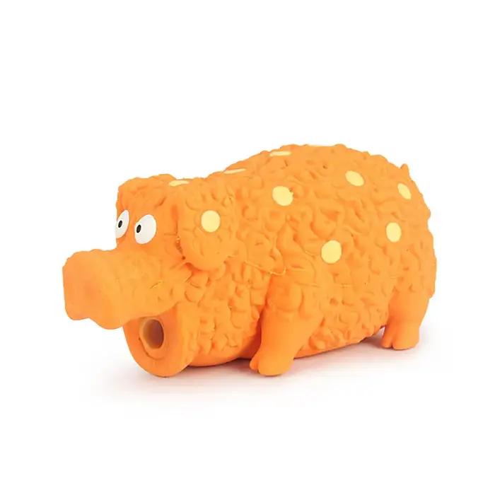 Jouet en latex pour chien sonore vert orange jouets à mâcher pour chiens occasions spéciales distractions pour chiens