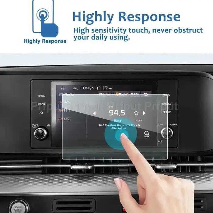 Protecteur d'écran en verre trempé pour Kia Carnival KA4 2021 moulures intérieures système de navigation GPS automobile intérieur accessoire