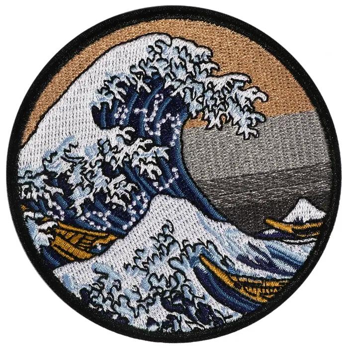 Patch brodé vague de mer
