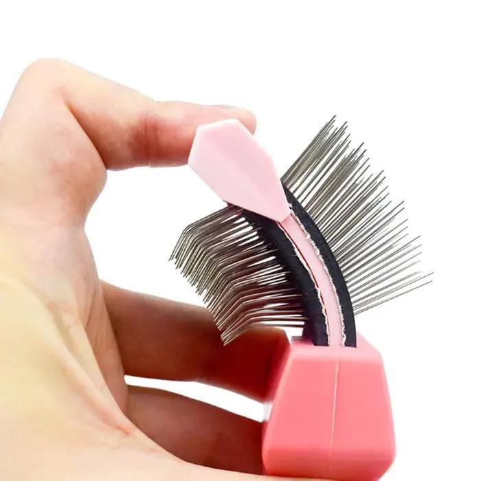 Double face tondeuse à poils d'animaux peigne brosse chien chat
