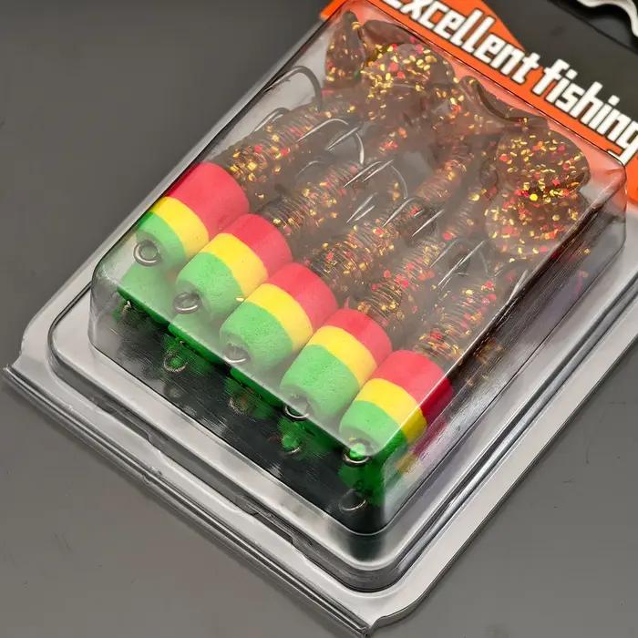 ANFS 10 pièces Euro Kit de leurre de pêche-appât artificiel Premium pour perche, brochet, carpe, cad