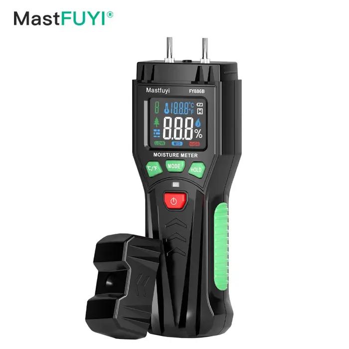MASTFUYI-Humidimètre numérique pour bois, affichage LED 0 ~ 60%, détecteur d'humidité, testeur de te