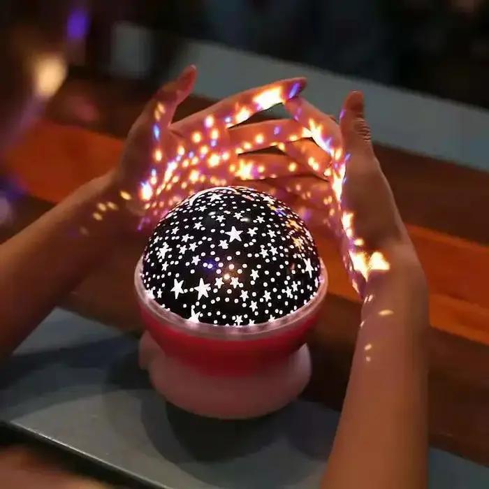 Projecteur de ciel étoilé veilleuse projecteur bébé lampe décor rotatif étoilé pépinière lune galaxi
