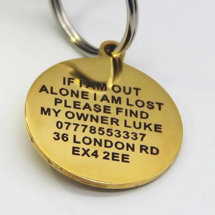 Étiquette de chien personnalisée gravée sur mesure