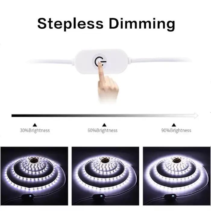 Bande lumineuse LED USB flexible à intensité variable, rétroéclairage TV, chambre, cuisine, lampe d'