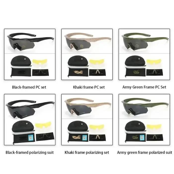 Lunettes tactiques militaires CS Airsoft lunettes de tir coupe-vent HD à 3 lentilles lunettes de sécurité pour motocross moto alpinisme occasions spéciales