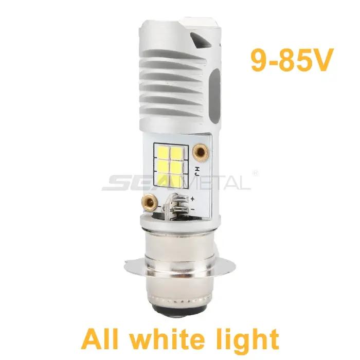 BLALION Super lumineux 9-85V 5200LM ampoules de phares bicolores T19 P15D COB LED phare de moto H6 Scooter lampe frontal