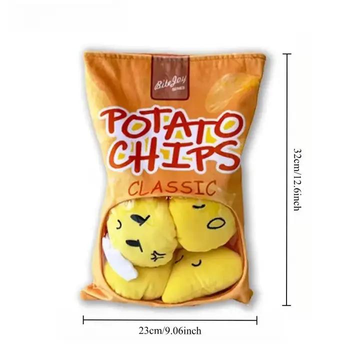 Jouet pour chien en peluche avec sac à pommes de terre, jouet interactif de renifler et à mâcher de
