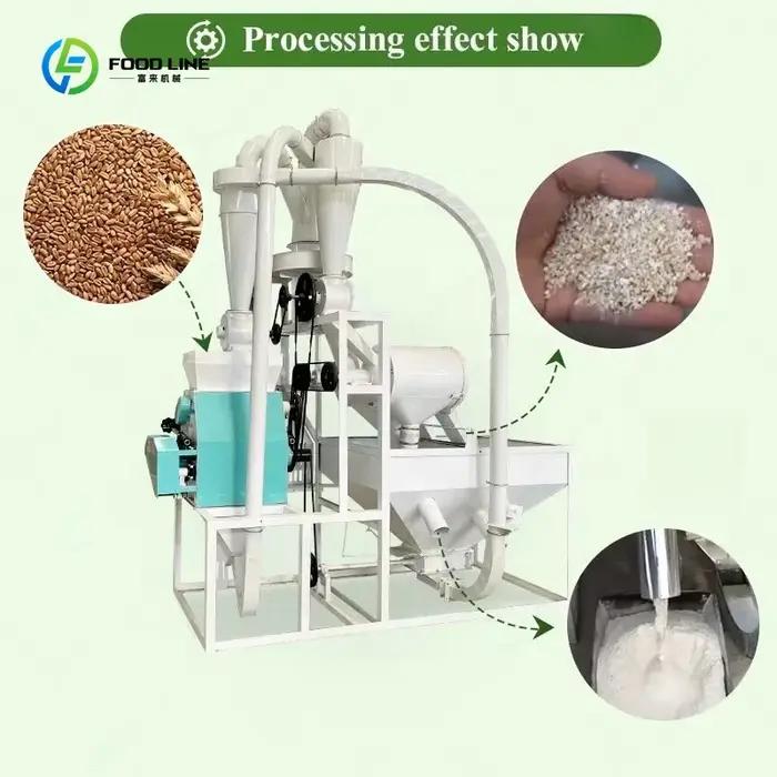 Machine de mouture automatique de céréales complète, équipement de pulvérisation pour la production de maïs, riz, blé, manioc, personnalisable