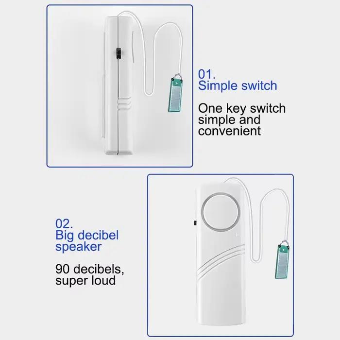 Système d'alarme sonore intelligent pour détection de fuite d'eau et protection de sécurité résidentielle capteur de niveau d'eau et débordement