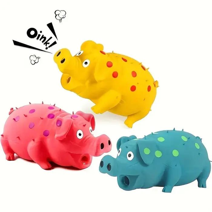Jouet à mâcher en latex pour grandes races de chiens son de cochon grinçant conception de meulage des dents jouet résistant et durable pour chiens occasions spéciales