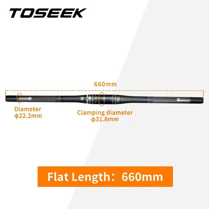 TOSEEK – guidon plat ou montant en carbone pour vtt