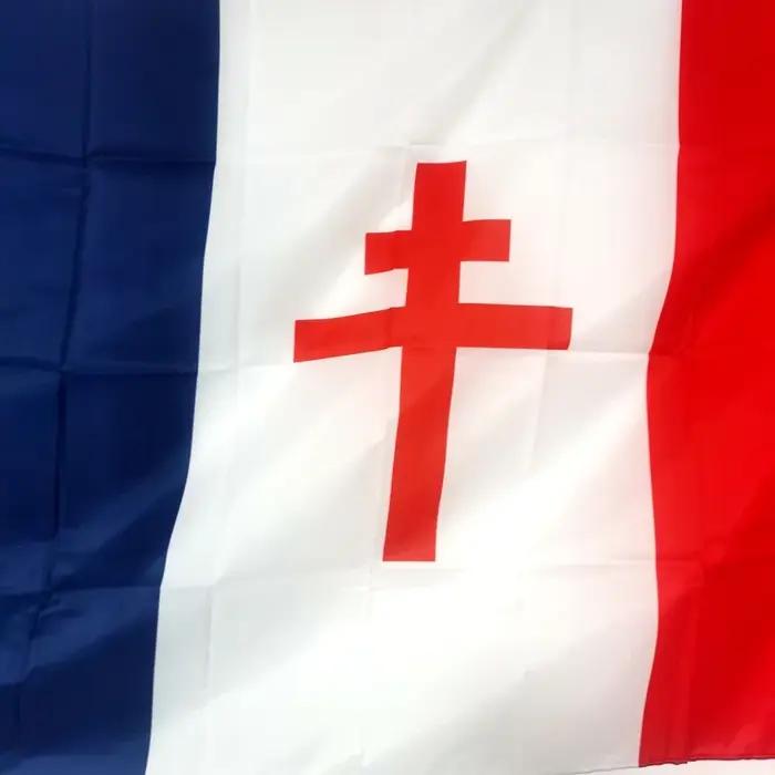 Drapeau de France 1940-1944 en Polyester Bandeau Historique 90x150cm Décoration Patriotique Occasions Spéciales