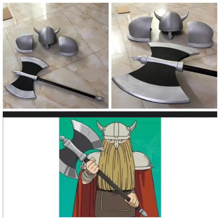 Accessoires cosplay Eisen Frieren: Beyond Journey's End pour homme et femme occa sions spéciales modèles hache arme casque épaule armure