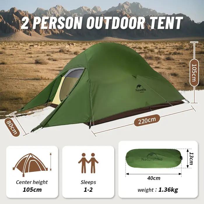 Naturehike Cloud Up 1 2 3 personnes tente de Camping ultralégère étanche tentes de Trekking randonné