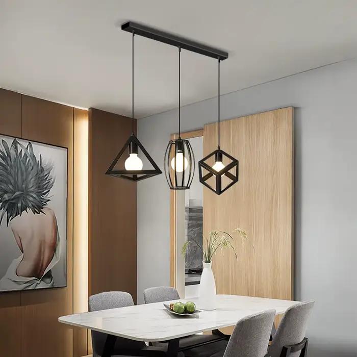 Bricolage plafond monté Base auvent plaque 3 têtes lustres suspension éclairage suspendu plafond acc