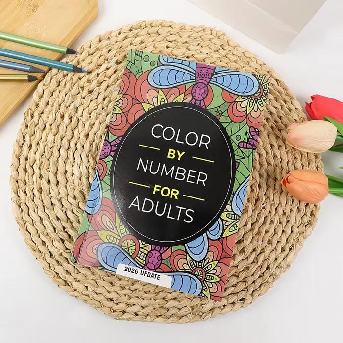 Coloriage par numéros pour adultes : relaxation et soulagement du stress pour adultes, fleurs, animaux, mandalas, nature, paysages et bien plus encore
