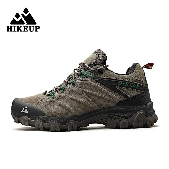 HIKEUP chaussures de randonnée en cuir de haute qualité Durable Sport de plein air hommes Trekking c