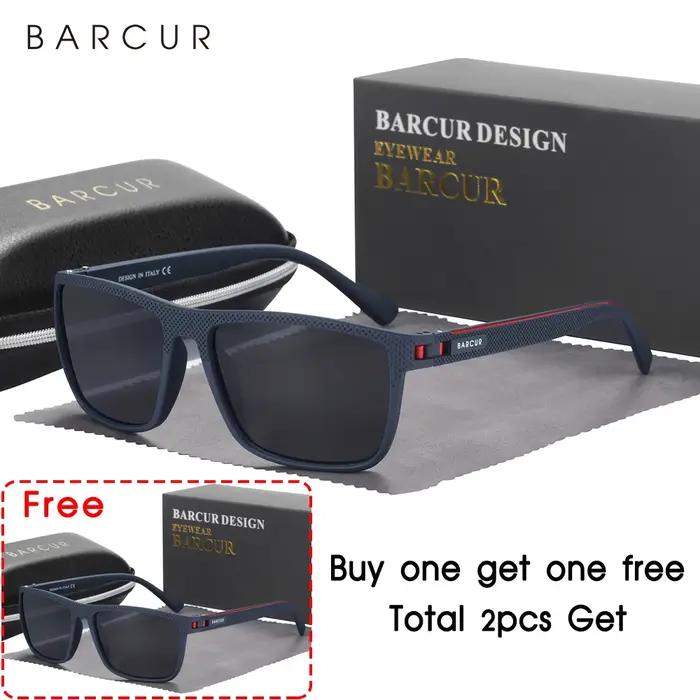 BARCUR Design-Lunettes de soleil polarisées TR90 pour homme et femme