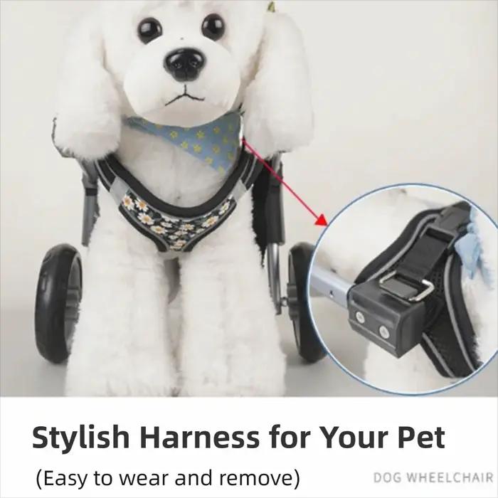 Chariot de Mobilité Léger en Aluminium pour Animaux de Compagnie