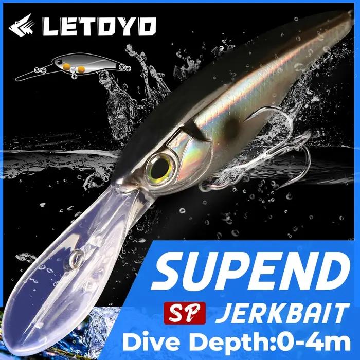 LETOYO suspendre méné 6g 10g 0-4m profondeur plongée profonde artificiel appât dur hiver pêche leurr