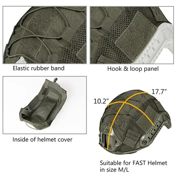 Housse nylon IDOGEAR pour casque FAST tactique camouflage chasse accessoire 3802
