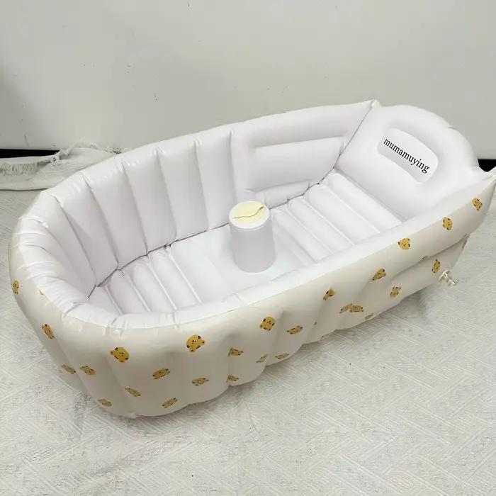Baignoire gonflable extérieure pour bébés avec motifs animés pour 0-24 mois bain en plein air bain magique pour nouveau-né et bébés occasions spéciales