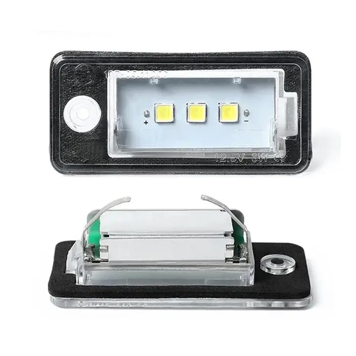 Module de plaque d'immatriculation à LED sans erreur, 2 pièces, lumière blanche, pour Audi Q7 4L A3