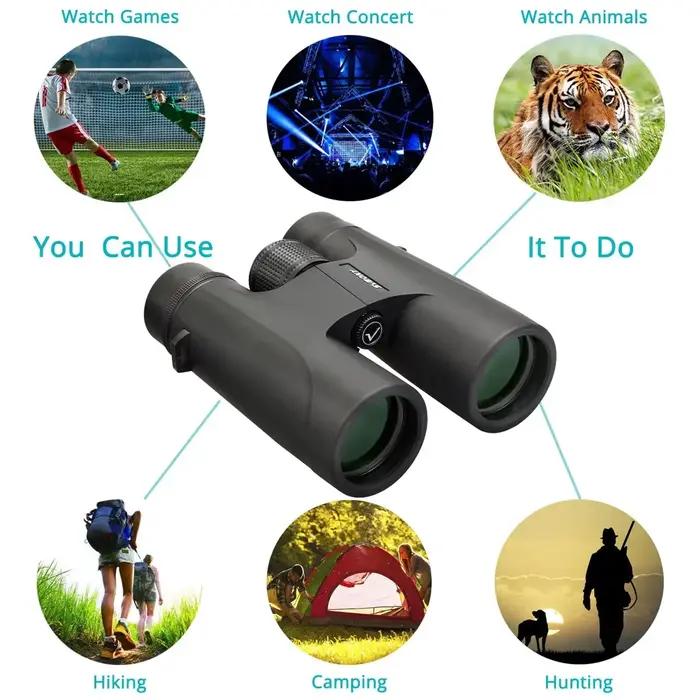 Jumelles SVBONY F9333A/F9333B 10x42/8x32 professionnelles - Télescope longue portée équipement camping survie