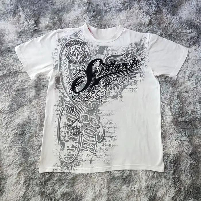 Hip Hop T-Shirt Streetwear femmes Vintage graphique Style américain mode Baggy pur hauts loisirs Cou