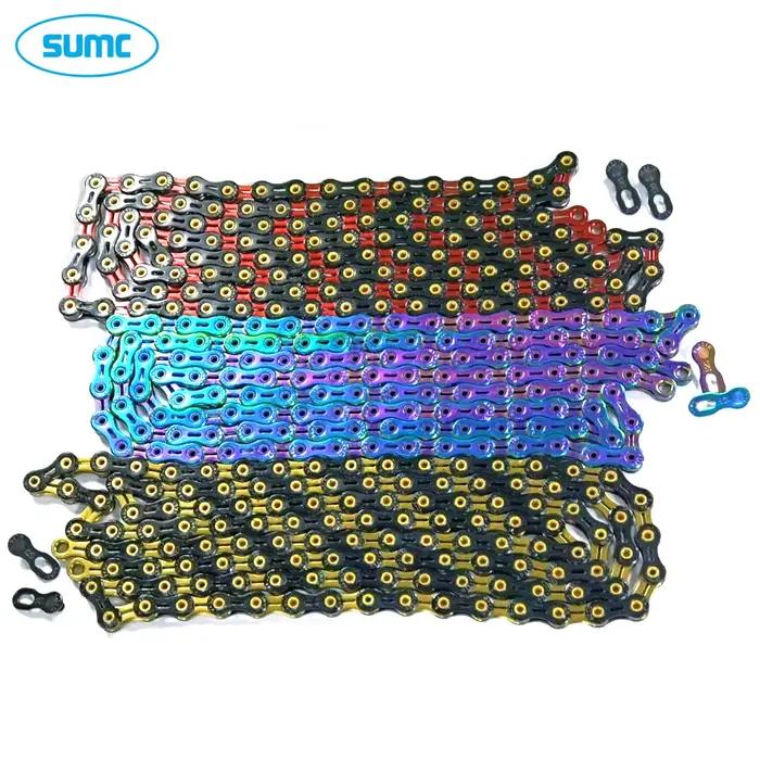 SUMC chaîne 12 vitesses vtt vélo de route diamant série chaîne 126L ultraléger SX12SL couleur vélo d