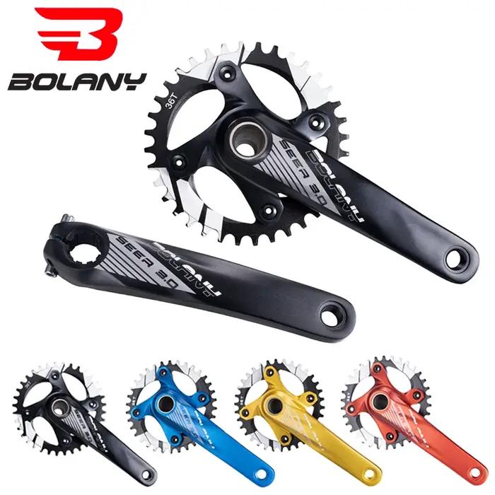 BOLANY VTT pédalier 170MM 104BCD pédalier manivelle creuse en alliage d'aluminium vtt vélo manivelle