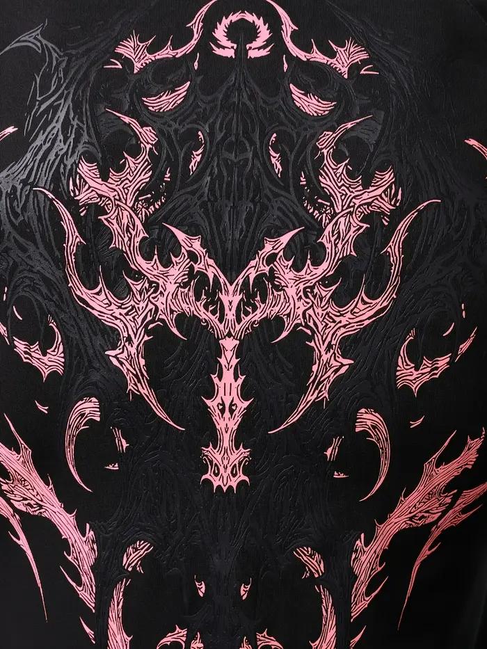 T-shirt à manches longues pour homme, séchage rapide, haute élasticité, coupe ajustée, style gothiqu