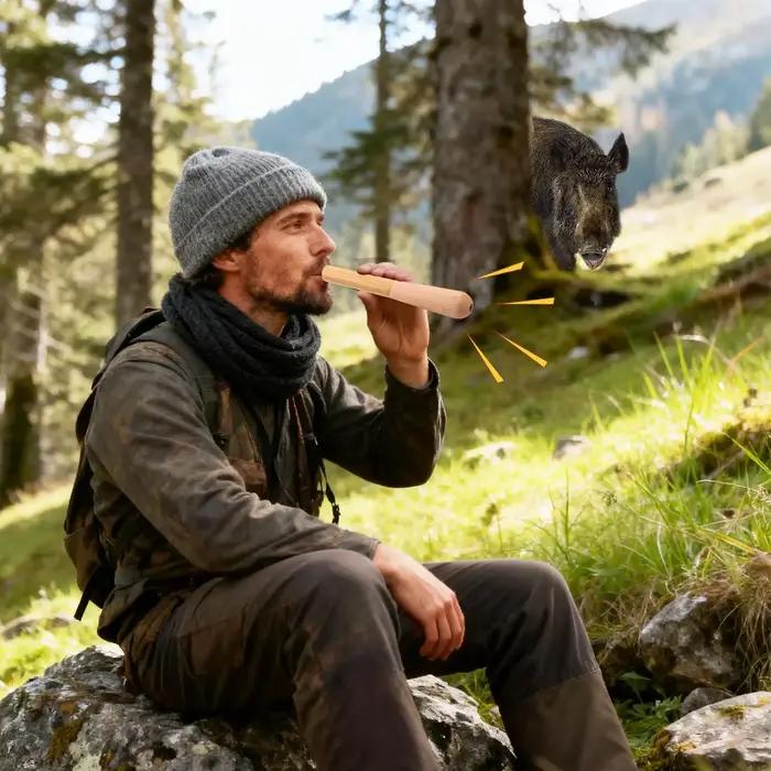 Sifflet sanglier portable imitation sonore - Appelant bois pour attirer sangliers en milieu forestier