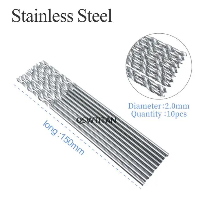 10 pièces 150mm forets en acier inoxydable