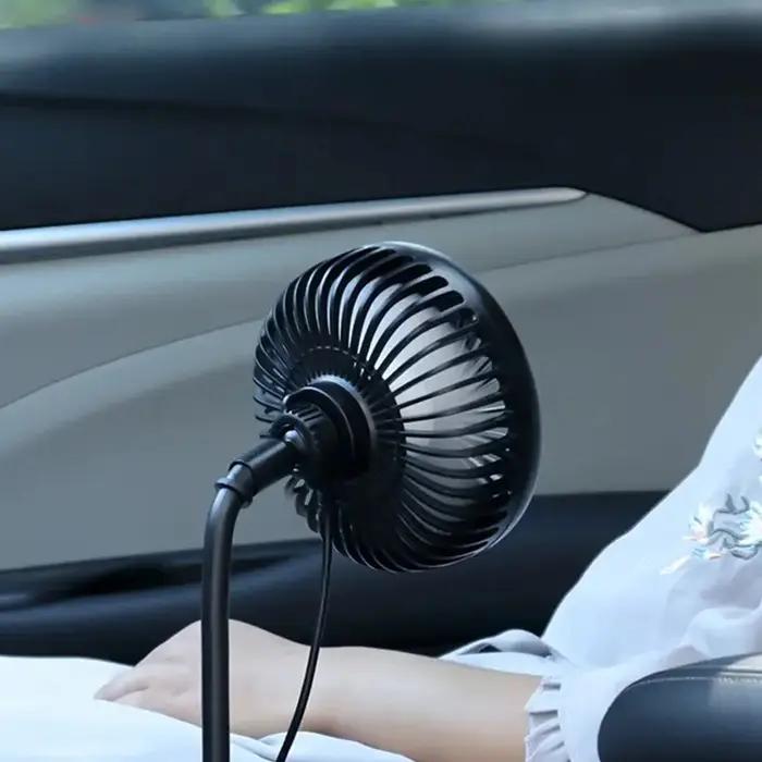 Ventilateur de voiture à col de cygne, injuste, faible bruit, 3 vitesses, réglable, portable, USB 62