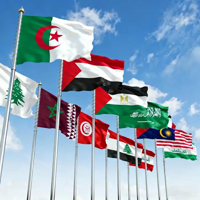 Drapeaux des pays islamiques du Moyen-Orient élégants pour événements nationaux et décorations intérieures et extérieures occasions spéciales