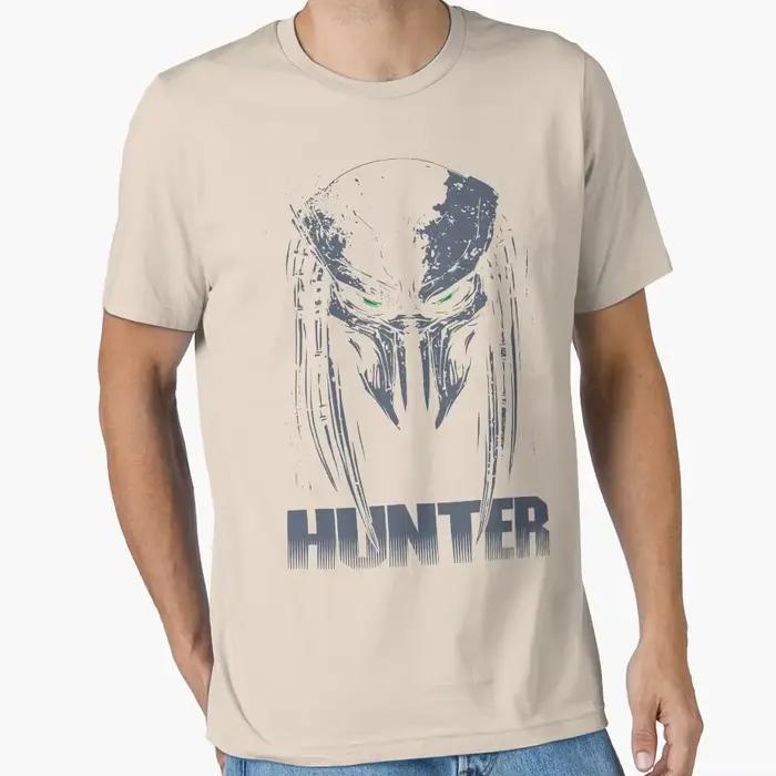 Hunter 80s horreur science fiction le prédateur chasseur Alien imprimé t-shirt pour hommes 100% coto