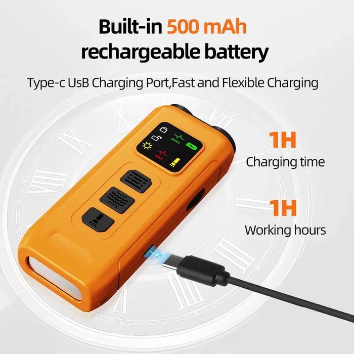 Dispositif Répulsif Anti-Aboiement pour Chiens à Double Tête avec Flash LED, Contrôle des Aboiements en Extérieur, Appareil Anti-Aboiement Rechargeable pour Chiens