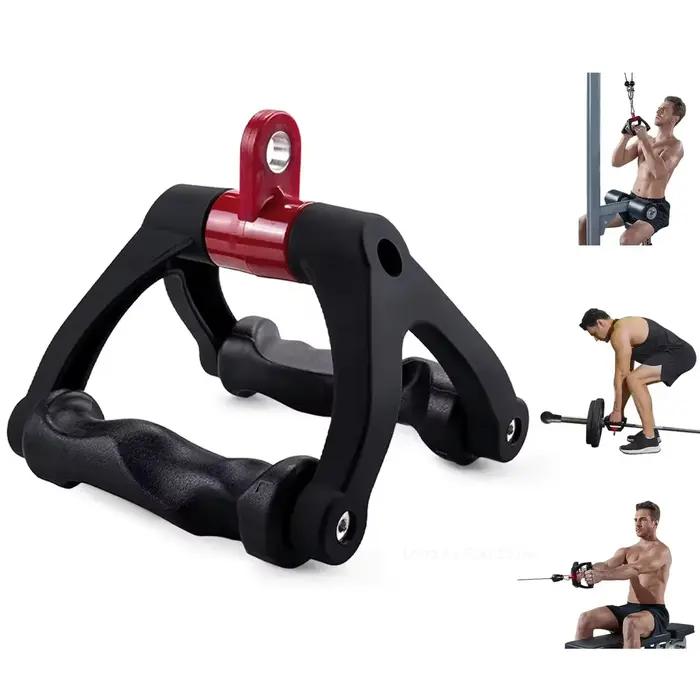 Barre d'aviron ergonomique en forme de V 360 ° Machine à câble de traction LAT, poignée en V rotative, pour biceps, Triceps, entraînement au dos, barre en T, poignée en rangée