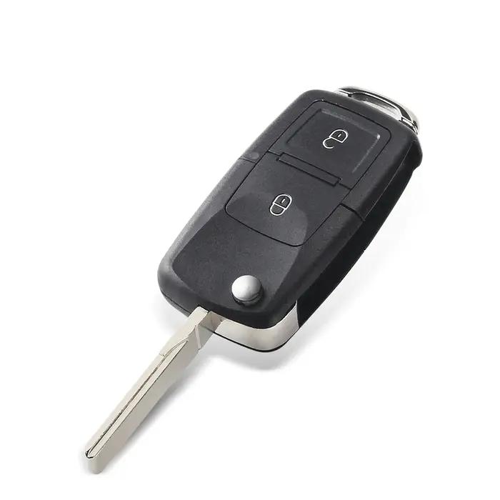 KEYYOU 10 pièces 2/3BNT télécommande rabat pliant voiture clé coque pour VW Volkswagen Golf 4 5 Pass