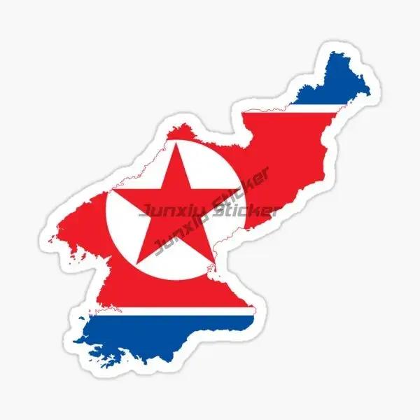Autocollant de voiture emblème National de corée du nord, en PVC, pour fenêtre murale, valise, ordin