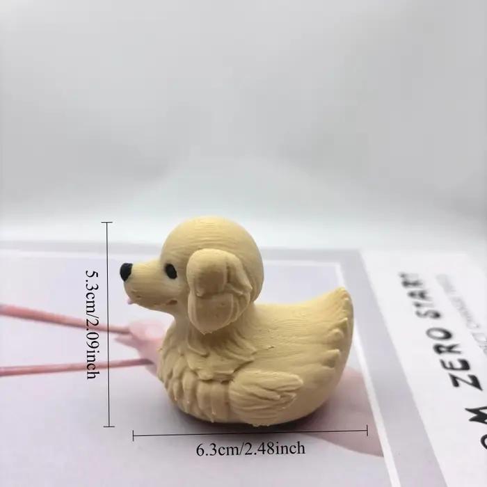 Statue de canard de chien de chasse imprimée en 3D, Statue de canard à tête de chien mignonne et réaliste, décoration de jardin, de pelouse et de terrasse