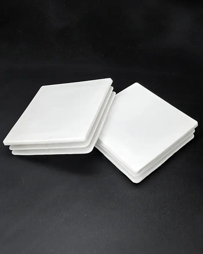 Bouchon carré en plastique noir/blanc 100x100mm, pied de Table et de chaise pour meubles, bouchon de