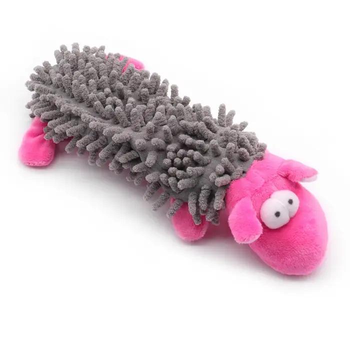 Jouet pour chien en peluche grenouille hippopotame, sonore et couineur, avec coque en fourrure, joue