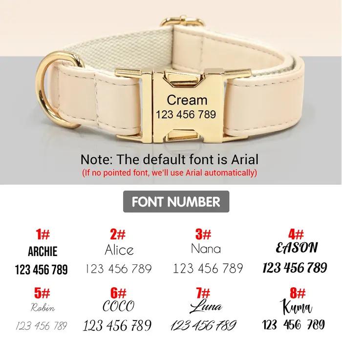 Collier de chien personnalisé en velours bleu marine