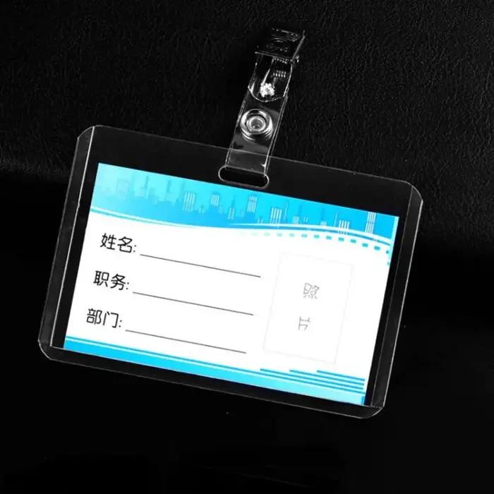 Porte-cartes de protection en PVC pour cartes de bus, cartes d'accès, cartes bancaires, cartes de travail, badges et cartes d'identité - Fournitures de bureau