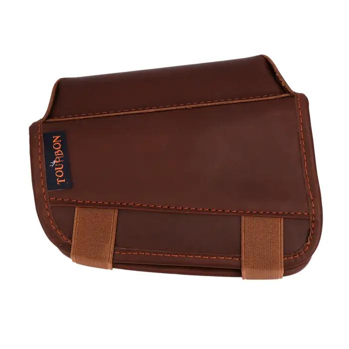 Tourbon Repose-joue pour fusil de chasse en cuir véritable avec porte-cartouches, accessoires de chasse