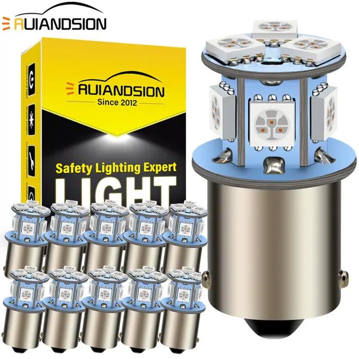 Ampoules LED R-ABC-X 1156 BA15S pour voitures camions motos feux arriere de recul antibrouillard lumiere intense couleur rouge blanc jaune blanc chaud
