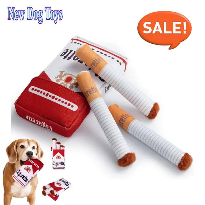 Jouet interactif en peluche conception cigarette créative pour chiens de petite à moyenne taille jouer divertir occasions spéciales